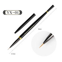 Cepillo De Arte De Uñas Negro Para Manicura Acrílica UV Extensión De Gel Cepillo De Pintura Y Dibujo De Polvo De Uñas - details 0