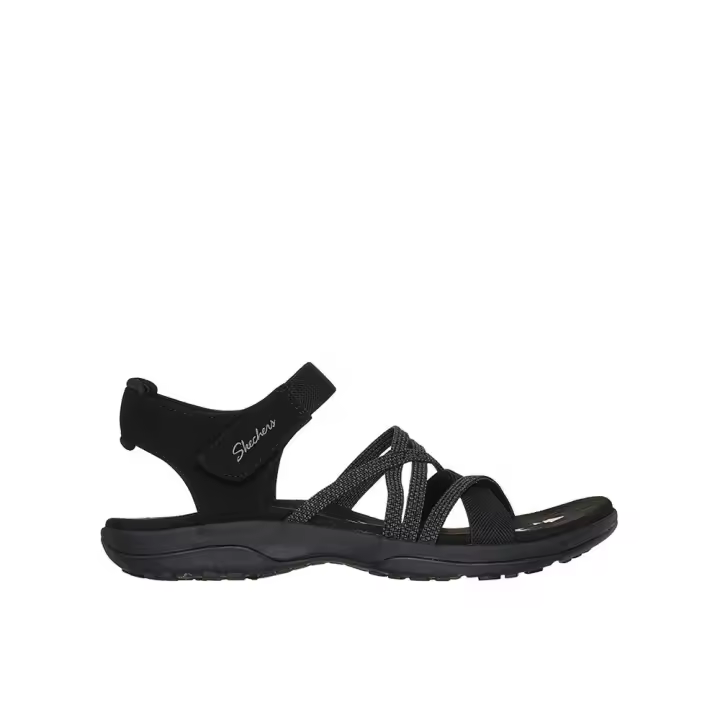 Skechers Reggae Slim - Meadow Grazer Sandalias deportivas para mujer negras en textil y sintético 83617 - 1