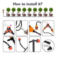 Kit De Riego Para Jardín Con Sensor De Lluvia Y Timer Automático Sistema De Rociado Ajustable Para Invernadero 1/4" De Tubo 8 Agujeros - details 3