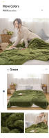 Manta De Lona Flannel 300GSM Para Camas Suave Cálida Y Fluffy Faux Fur Mink Cubierta De Sofá En Color Sólido Manta De Escritorio - details 11
