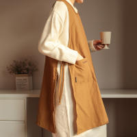 Chaleco Largo Antipolvo Impermeable Para Cocina Con Bolsillos Para Mujer Pintura Cocina Trabajo Apron De Belleza De Uñas Salon De Belleza - details 0