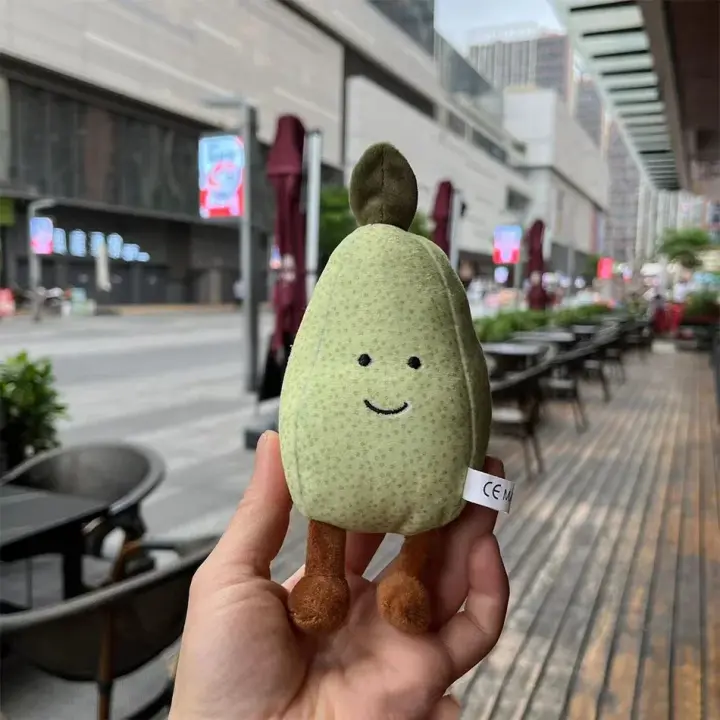 Muñeco De Peluche Jelly Cat Con Rostro Sonriente De Frutas Plátano Manzana Cereza Decoración Para Hogar Y Dormitorio Juguete Interactivo Para Mascotas Regalo De Cumpleaños - 1