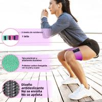 Banda Elástica De Resistencia Para Glúteos Y Piernas En Tela Para Ejercicios De Squat Y Estiramiento En Yoga Y Gimnasio Equipamiento De Fitness Para Coreografía Y Uso General - details 16