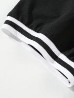 Camiseta De Verano Para Hombre Estilo Clásico Sencillo Y Casual Con Rayas De Colorido Corta Manga O-Neck Poliéster - details 3