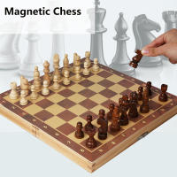 Ajedrez Magnético Clásico Con Tablero Plegable Para Niños Y Adultos Madera Juego De Tablero Regalo Para Navidad Cumpleaños Año Nuevo - details 0