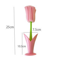 Cepillo De Tulipán Para Vajilla Limpieza De Vaso De Agua Y Té Cepillo De Cocina Ideal Para Limpieza De Oquedades Y Lavabo Herramienta De Limpieza Plástica Resistente - details 8