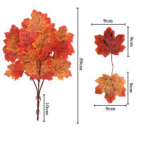 Rama De Hojas De Arce Artificial De 39cm Tema Otoño Para Decoración De Jardín Y Hogar Festivales De Halloween Y Cosecha - details 3