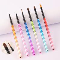 Cepillo De Uñas Colorido Para Gel UV Liner Cepillo Plano Oval Unisex Herramienta De Arte De Uñas Pincel Universal Para Pintura Ombre - details 0