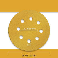 Papel De Lija Amarillo De 125mm 8 Agujeros Para Discos De Pulido De Metal Y Madera Herramienta Abrasiva Para Talleres Y Bricolaje - details 4