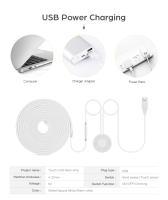 Tira De LED COB Neón USB 5V Con Interruptor De Toque Penetrable Para Iluminación De Armarios De Cocina Luz De Tapa Dimmable Resistente Al Agua 320 LEDs/m 3000K-6500K - details 1