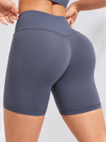 Shorts De Yoga Para Mujer Fitness Running High Waist Quick Drying Squat Proof Ciclismo Workout Gym Terciopelo Negro - details 6