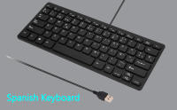 BIT Teclado español con Cable Ultrafino, Blanco o Negro con Conexión USB de 78 Teclas, Plug and Play, Robusto y silencioso Teclado portátil para Juegos de Oficina - details 3