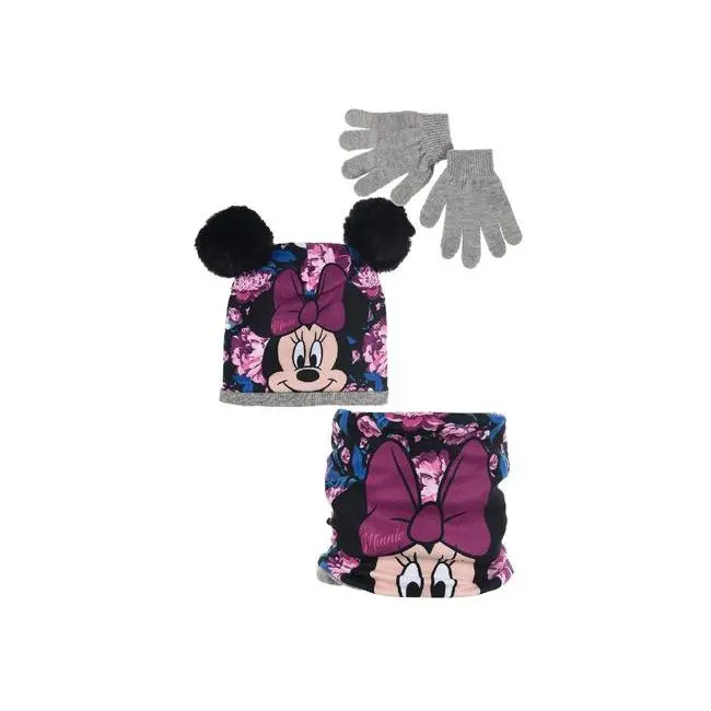 Conjunto invierno niña: Gorro+Braga cuello+Guantes Minnie Talla 54 (6-8 años) - 1
