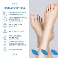 Para Pies Desodorante spray Mineral Spray Pies 100 mL Deo Naturals normaliza la transpiración, sensación de frescore Da, evite La formación de olores - details 1