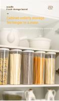 Contenedor De Alimentos Secos Transparente Plástico PP Para Cocina Nevera Granos Multicolor Caja De Fideos Sellado Juego De Botellas Canastillas - details 8
