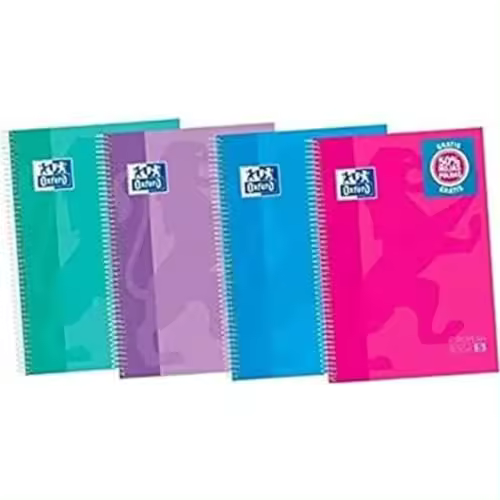 Oxford 144508 Libreta Multiperforada, 5 X 5, A4, 5 Colores Tendencia - 1