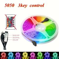 LED Strip Lights RGB 5050 USB Para Iluminación De Fondo De TV Control Remoto Infrarrojo De Larga Distancia Luz Neón Para El Hogar Colorido - details 0