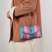 Bolso Pequeño Cuadrado Con Impresión De Arcoíris Y Cadena Personalizado Y Moderno Para Mujeres Bolso De Hombro Y Cruzado Diagonal - details 1