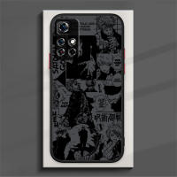 Funda De Teléfono Anime Gojo Jujutsu Kaisen Mate Para Redmi Nota 13 12 11 10 9 8 pro plus S T 5G 4G Resistente a Arañazos Y Huellas Translúcida Y Mate - details 1