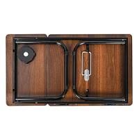 T-LoVendo Mesa Reclinable para Cama y Sofá, Bandeja Plegable con Portavasos, Ideal para Ordenador Portátil y Libros, con Cinco Alturas, Mesita Auxiliar Multiusos de MDF, Acero y Plástico - details 6