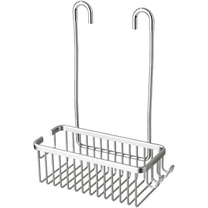 Cesta de Ducha con colgador, Grifo de Ducha de baño, cesta Colgante, estante de almacenamiento para la Organización de baño - 1
