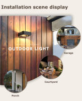 Lámpara De Pared Moderna IP65 Impermeable Para Exterior En Negro/Oro Iluminación Para Patio Jardín Diseño Arriba Y Abajo - details 2
