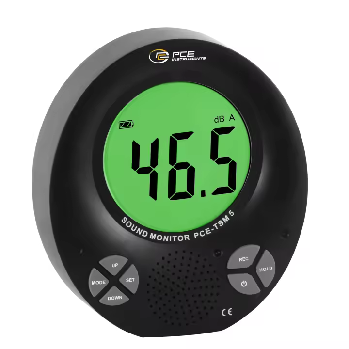 Medidor de sonido con semáforo de ruido integrado / Pantalla con fondo de 3 colores / Salida audio / Mando a distancia / Alarma visual y sonora / PCE Instruments - 1