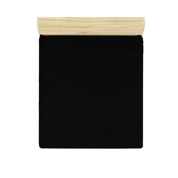 Sábana Bajera Ajustable de Algodón Wellhome 180x200 Negro - Suavidad Garantizada | Antibacteriano - 1
