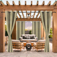 2PCS Cortina Exterior Impermeable Y UV-Prueba Para Jardín Adecuada Para Gazebo Instalación En Techo Material De Poliéster Clásico Estilo - details 21