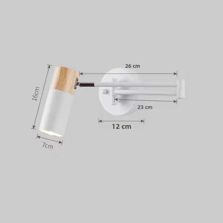 Lámpara De Pared Moderna LED Para Restaurante Y Dormitorio Con Braza Retráctil Protección Para Los Ojos Para Estudio Y Lectura Instalación En Pared - 1