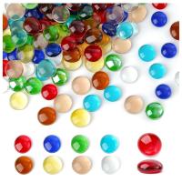 Mini gemas de vidrio, piedras de Mancala de colores mezclados, cuentas de mármol de fondo plano, arte decorativo para el hogar, artesanía, relleno de jarrón - details 0