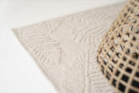 Alfombra Blar Beige 50x80CM de Algodón Tejida a Mano Linea Paralela - details 0