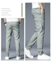 Pantalones Casuales Para Hombre Estilo Clásico Verano Nuevos 4 Colores Mallas Delgadas Moda Negocios Ajustados Color Sólido Algodón Talla 38 - details 10