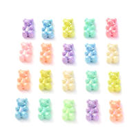 30pcs Makaron AB Elegantes Ondas De Oso Acrílico Colgantes Para Crear Llaveros Pendientes Collares Y Aretes Joyería - details 2