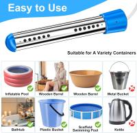 Cecodadi calentadores de agua de inmersión portátiles eléctricos sumergibles para piscina/bañera de hidromasaje con 304 SS para bañera, cubo, lavabo, 1 galones de agua en minutos (azul, 3000 W) - details 4
