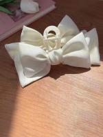 Pinza De Pelo De Seda Rosa Para Mujer Princesa Fugitiva Con Lazo De Corazón Accesorio De Cabello Dulce Y Encantador Para Mujer - details 5