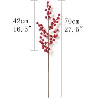 Bouquet De Berries Rojos Artificiales Para Decoración De Navidad Árbol De Navidad Adornos De Año Nuevo 2023 Accesorio De Flores Falsas Para El Hogar - details 9
