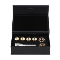 Meg Trumpet Mouthpiece Set No.7 Para Principiantes Y Profesionales Compatible Con Bach Tamaño 2C 3C 2B 3B Accesorios Musicales De Latón Dorado Y Plateado - details 9