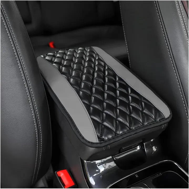 Funda de cojín para consula de Automóvil, protector Universal de cuero impermeable para Reposabrazos de asiento, accesorios de decoración para Automóvil - 1