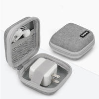 Estuche Portátil Mini De Hueso Duro Para Almacenamiento De Gadgets Digital Estuche De Cuero Artificial Para Auriculares Cargadores Cable De Datos USB Organizador - details 5