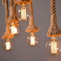 Lámpara Colgante Vintage De Hemp Rope 1/2/4m Long Para Loft Retro Industrial Doble Cabeza Edison Lámpara Colgante Para Decoración De Habitaciones Y Salones - details 8