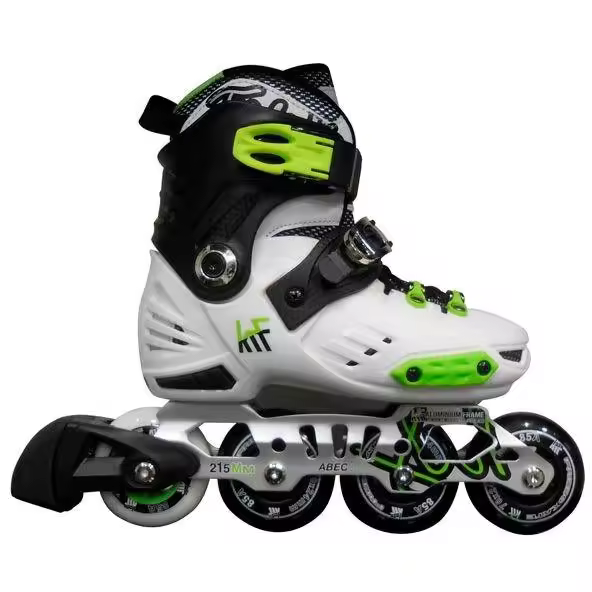 Patín En Linea Extensible Krf First White Fluor Green Black - 1