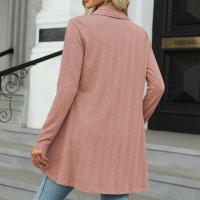 Chaqueta Abierta Delantera Para Mujer Casual De Manga Larga Ligera Tejida Suave Suéter Otoño Invierno Solido Estilo Calle - details 22