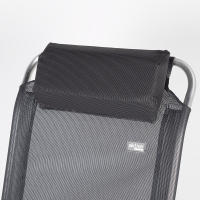 Aktive - Silla de camping plegable con respaldo reclinable 5 posiciones, 44x55x101 cm, fabricada de aluminio y textileno, con cojín y topes antivuelco, máx. 110 kg, sillas de playa, sillas plegables, accesorios verano - details 4
