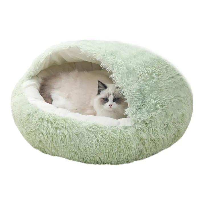 MOV Cama para perros con forma de concha suave, cama cálida para gatos, cama lavable para mascotas, sofá para perros, sofá para gatos, cama para perros de felpa, cama para gatos - 1