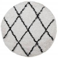 vidaXL Alfombra peluda de pelo largo moderna PAMPLONA Ø 200 cm Color Antracita,  Beige,  Crema y mas Alfombras de área  Alfombra de Piso para Sala de Estar Dormitorio Habitación Salón - details 8