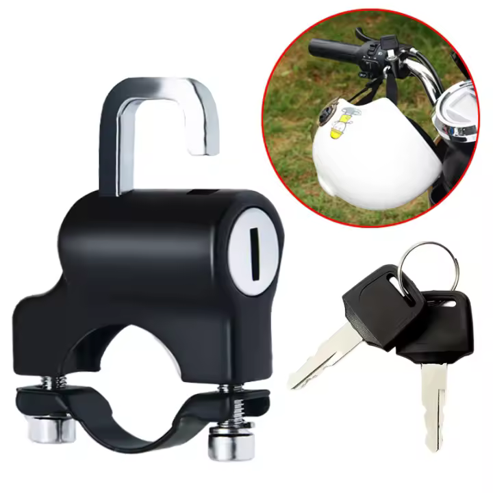 Cerradura Anti-Robo Para Casco De Motocicleta Universal Multifunción Metal Seguridad Para Bicicletas Accesorios De Moto - 1