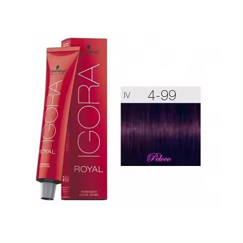 Tinte Igora Royal 4-99 Castaño Medio Violeta Intenso 60 ml. Schwarzkopf - 1