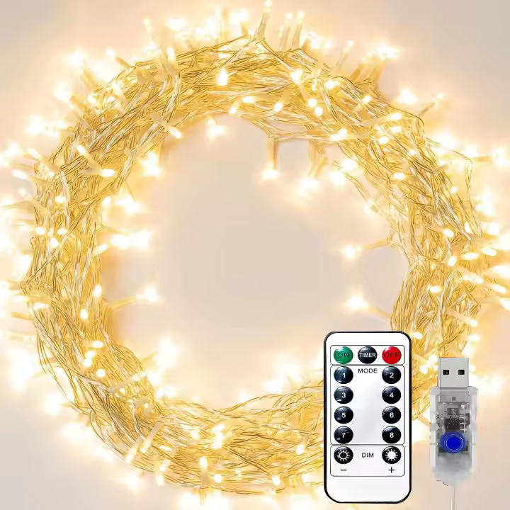 Luces De Cadena De Bolas LED 10M Para Exteriores Luces De Navidad Para Jardín Fiesta Hogar Boda Decoración Incluye Pilas - 1