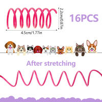 Juguetes Para Gatos 16pcs Coloridos Sprials De Plástico Duraderos Interactivos Para Gatos Y Gatitos Herramientas De Sprials Para Gatos - details 4